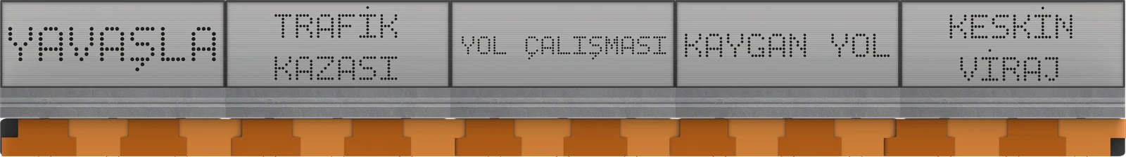 Modular LED message panels on the SafeNSmart barrier